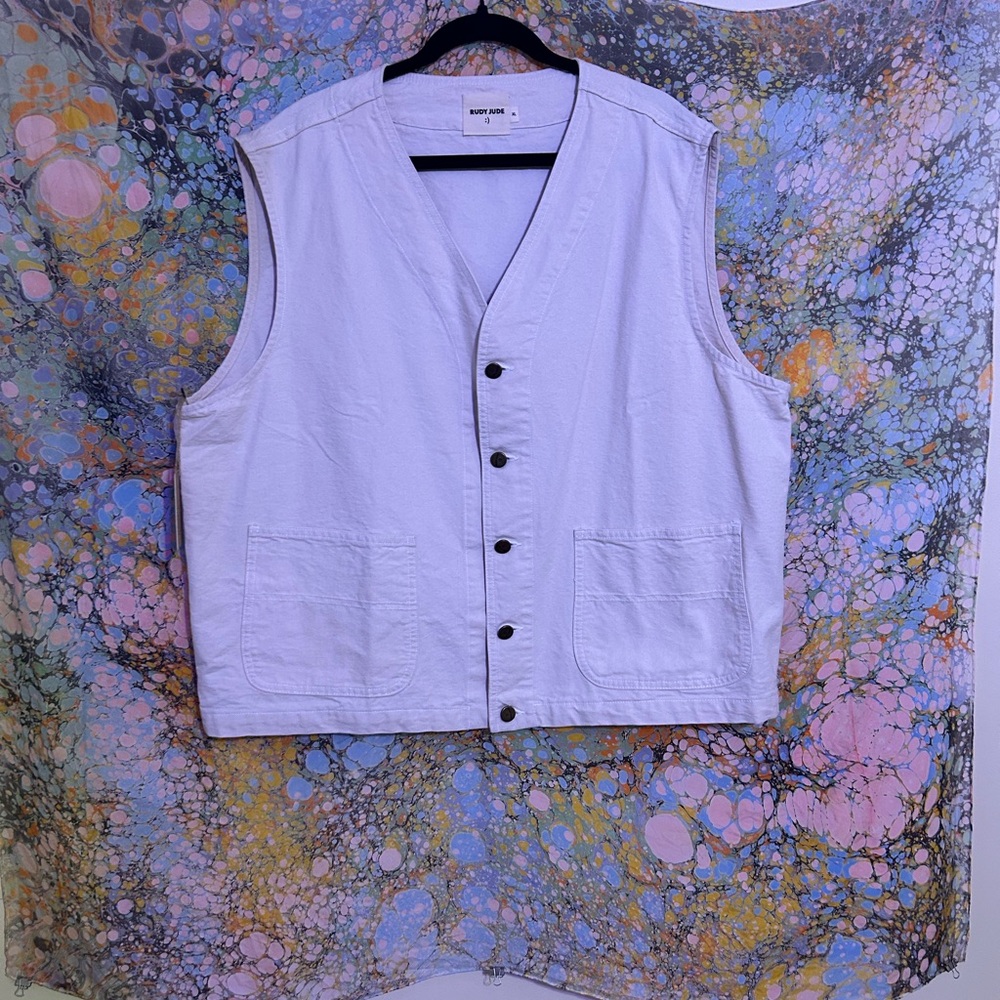NWT RUDY JUDE Roper Vest in Natural Canvas